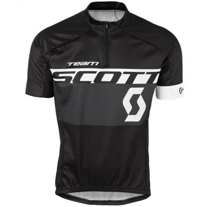 2016 Scott Radtrikot Kurzarm schwarz Weiß Radtrikot Kaufen