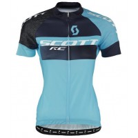 2016 Scott RC Pro Tec rayon de miel schwarz blau Damens Radtrikot Kurzarm Radtrikot Kaufen