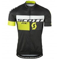 2016 Scott RC schwarz gelb Radtrikot Kurzarm Radtrikot Kaufen
