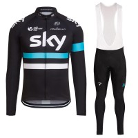 2016 Sky Fahrradbekleidung Radtrikot Satz Langarm und Lange Trägerhose Radtrikot Kaufen