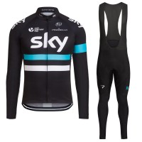 2016 Sky Fahrradbekleidung Radtrikot Satz Langarm und Lange Trägerhose Radtrikot Kaufen