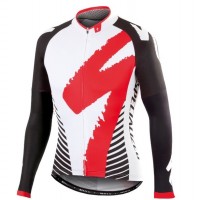 2016 Specialized Team LS Weiß-Rot Radtrikot Langarm Radtrikot Kaufen