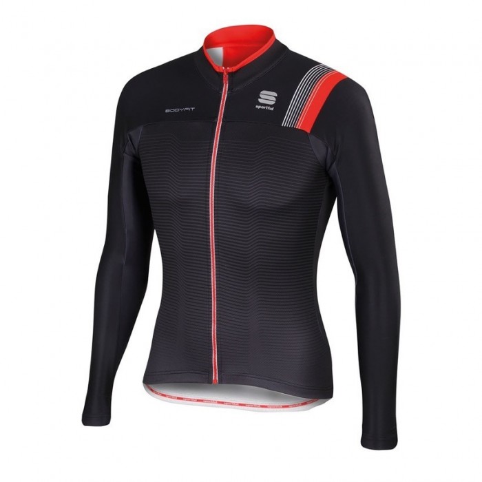 2016 Sportful JSW Schwarz Radtrikot Langarm Radtrikot Kaufen