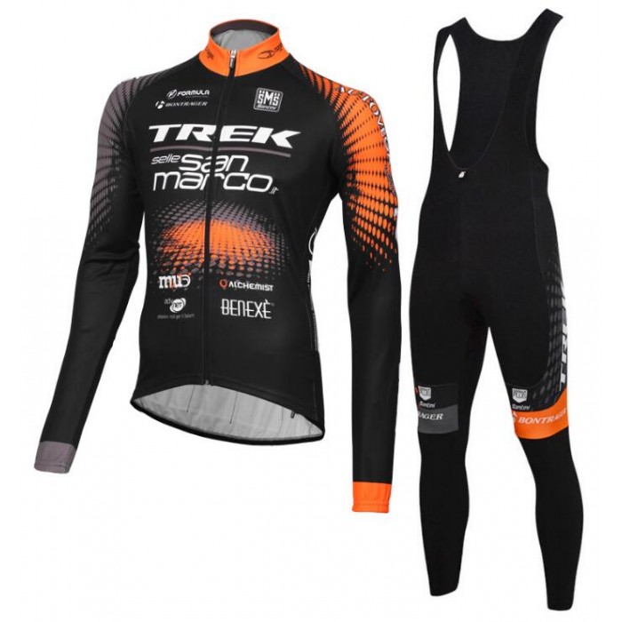 2016 Trek Selle San Marco Fahrradbekleidung Radtrikot Satz Langarm und Lange Trägerhose Radtrikot Kaufen