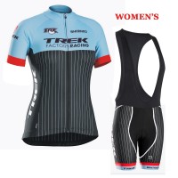 2016 Trek Damen Fahrradbekleidung Satz Fahrradtrikot Kurzarm Trikot und Kurz Trägerhose 02 Radtrikot Kaufen