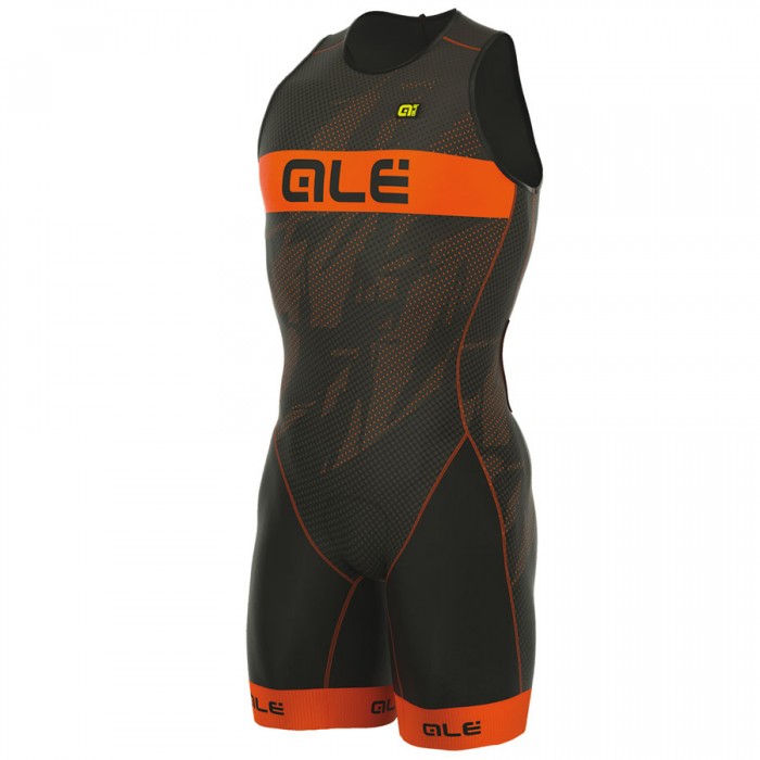 2017 Body Ale Tri Record Zip Back-Orange Fluo Radtrikot Kaufen