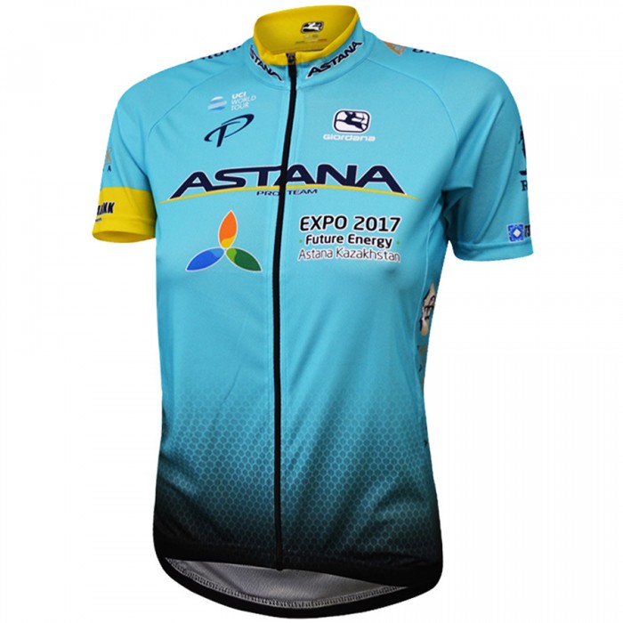 Astana Pro Team 2017 Damen Radtrikot Kurzarm Radtrikot Kaufen