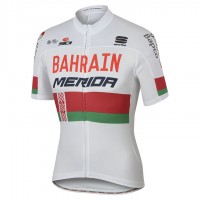 BAHRAIN-MERIDA Weiß Russian Meister Radtrikot Kurzarm 2017 Radtrikot Kaufen