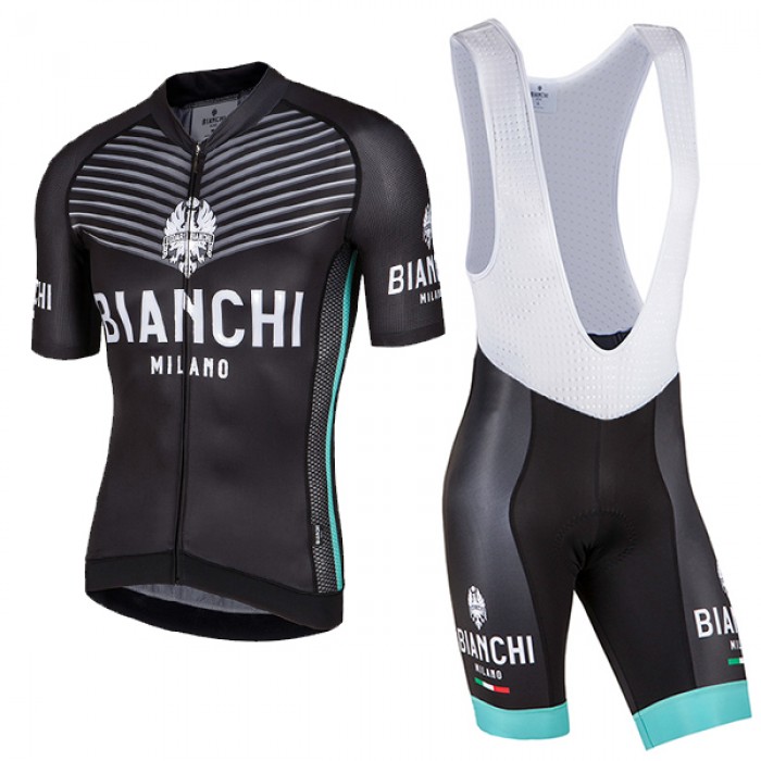 Bianchi Milano 2017 Fahrradbekleidung Satz Radtrikot Kurzarm+Kurz Trägerhose A5 Radtrikot Kaufen