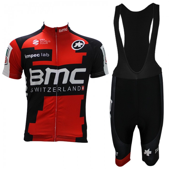 2017 BMC Racing Fahrradbekleidung Satz Radtrikot Kurzarm+Kurz Trägerhose Outlet Radtrikot Kaufen