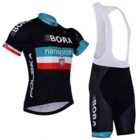 2017 BORA Hansgrohe POLAND Fahrradbekleidung Satz Radtrikot Kurzarm+Kurz Trägerhose Radtrikot Kaufen
