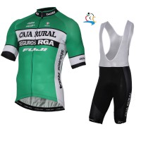 2017 Caja Rural Fahrradbekleidung Satz Radtrikot Kurzarm+Kurz Trägerhose Radtrikot Kaufen