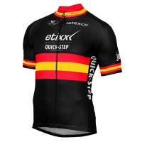 ETIXX-QUICK STEP 2017 Schwarz Rot Gelb Radtrikot Kurzarm Radtrikot Kaufen