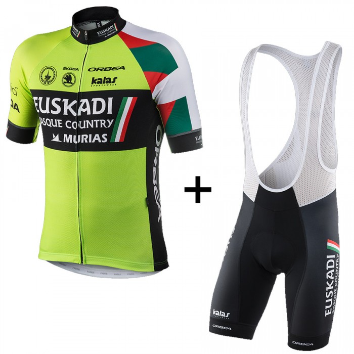 2017 Euskadi Fahrradbekleidung Satz Radtrikot Kurzarm+Kurz Trägerhose Radtrikot Kaufen