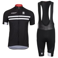 2017 Felt Schwarz Fahrradbekleidung Satz Radtrikot Kurzarm+Kurz Trägerhose Radtrikot Kaufen