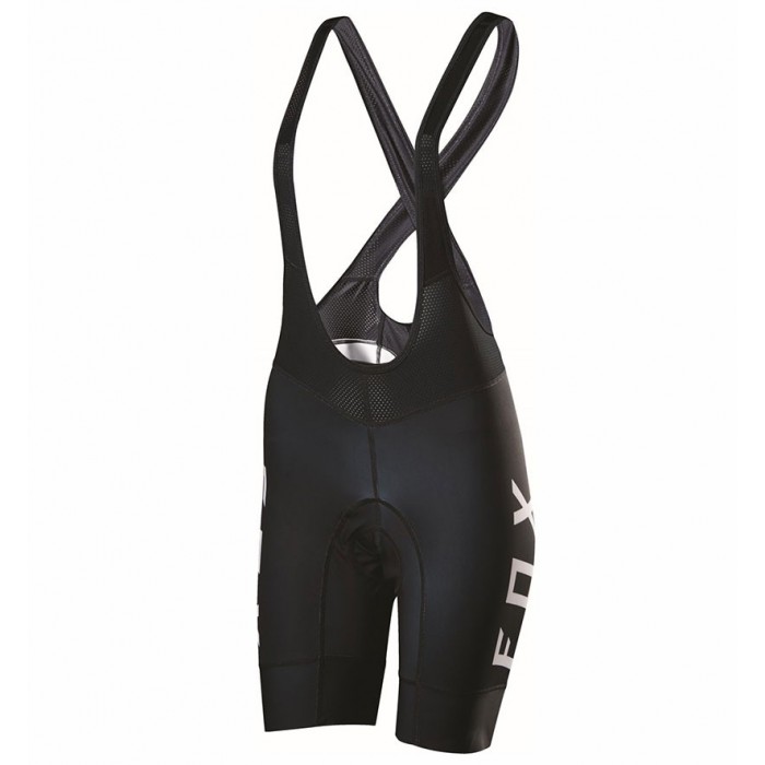 2017 Team FOX Damen Schwarz Weiß Kurz Trägerhose Radtrikot Kaufen