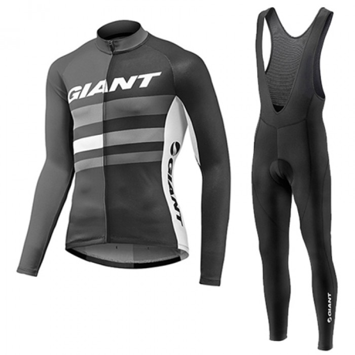 2017 Giant Fahrradbekleidung Satz Radtrikot Langarm+Lang Trägerhose Schwarz Radtrikot Kaufen 2017 Giant Fahrradbekleidung Satz Radtrikot Langarm+Lang Trägerhose Schwarz Radtrikot Kaufen