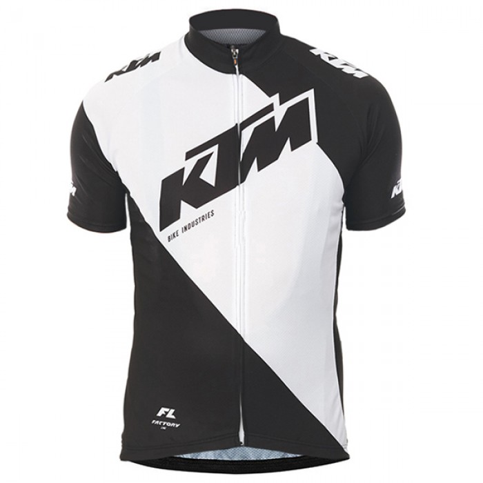 2017 KTM Radtrikot Kurzarm Weiß Schwarz Radtrikot Kaufen