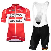 2017 LOTTO SOUDAL Fahrradbekleidung Satz Radtrikot Kurzarm+Kurz Trägerhose Radtrikot Kaufen