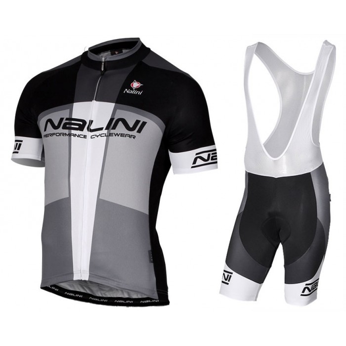 2017 Nalini PRO Artico Schwarz-Gris Fahrradbekleidung Satz Radtrikot Kurzarm+Kurz Trägerhose Radtrikot Kaufen