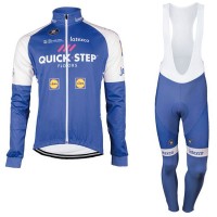 Quick Step Floors 2017 Pro Fahrradbekleidung Satz Radtrikot Langarm+Lang Trägerhose Radtrikot Kaufen