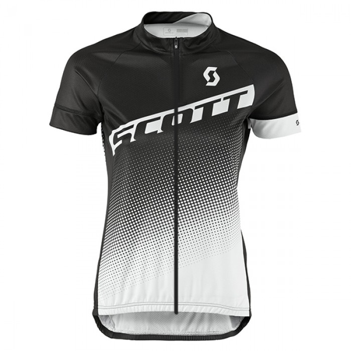 2017 Scott Damen Schwarz Weiß Radtrikot Kurzarm Radtrikot Kaufen