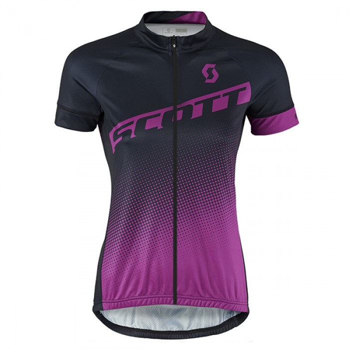 2017 Scott Damen Schwarz violett Radtrikot Kurzarm Radtrikot Kaufen