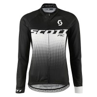 2017 Scott Rc Damen Schwarz Weiß Radtrikot Langarm Radtrikot Kaufen
