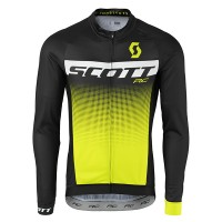 2017 Scott Rc Schwarz Weiß Gelb Radtrikot Langarm Radtrikot Kaufen