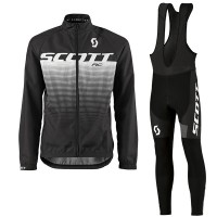 2017 Scott Rc Weiß-noir Fahrradbekleidung Satz Radtrikot Langarm+Lang Trägerhose Radtrikot Kaufen