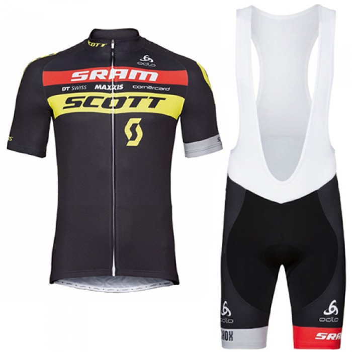 2017 Scott Odlo Fahrradbekleidung Satz Radtrikot Kurzarm+Kurz Trägerhose Radtrikot Kaufen