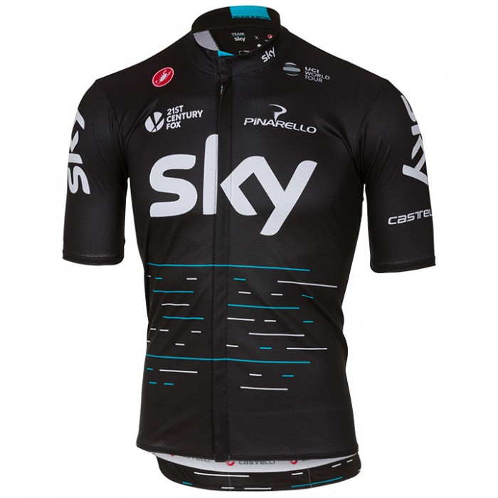 2017 Sky Pro Radtrikot Kurzarm Schwarz Radtrikot Kaufen